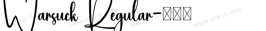 Warsuck Regular字体转换